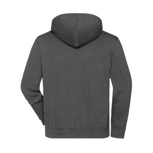 Felpa Bio Workwear Half Zip cappuccio - personalizzabile con logo