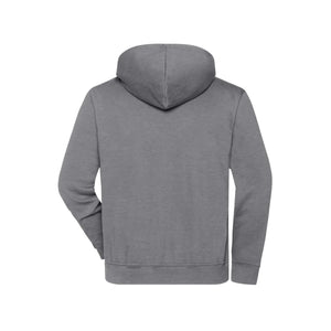 Felpa Bio Workwear Half Zip cappuccio - personalizzabile con logo