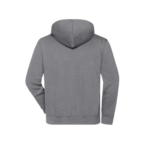 Felpa Bio Workwear Half Zip cappuccio - personalizzabile con logo