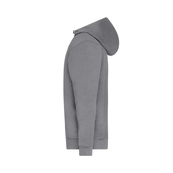 Felpa Bio Workwear Half Zip cappuccio - personalizzabile con logo