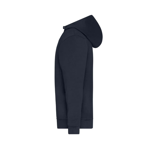 Felpa Bio Workwear Half Zip cappuccio - personalizzabile con logo