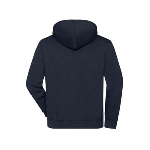 Felpa Bio Workwear Half Zip cappuccio - personalizzabile con logo