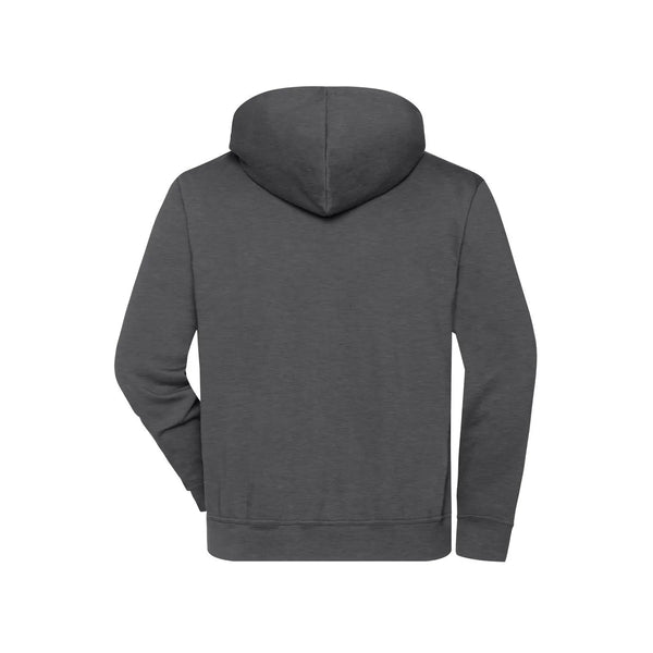Felpa Bio Workwear Half Zip cappuccio - personalizzabile con logo