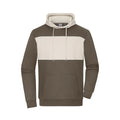 Felpa -cappuccio Colour-block Unisex marrone / XXS - personalizzabile con logo