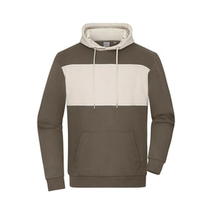 Felpa -cappuccio Colour-block Unisex marrone / XXS - personalizzabile con logo