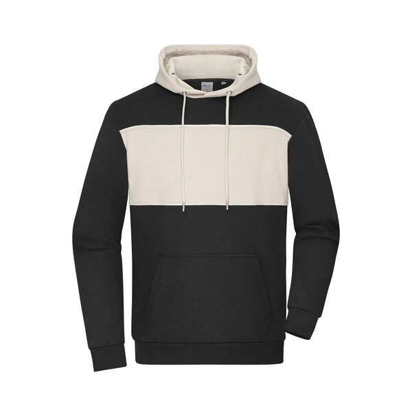 Felpa -cappuccio Colour-block Unisex nero / XXS - personalizzabile con logo