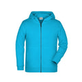 Felpa Childrens Zip cappuccio azzurro / XS - personalizzabile con logo