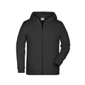 Felpa Childrens Zip cappuccio black-heather / XS - personalizzabile con logo