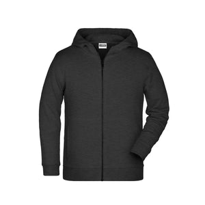 Felpa Childrens Zip cappuccio black-heather / XS - personalizzabile con logo
