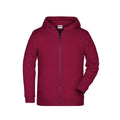 Felpa Childrens Zip cappuccio bordeaux / XS - personalizzabile con logo