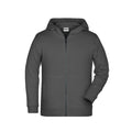 Felpa Childrens Zip cappuccio graphite / XS - personalizzabile con logo