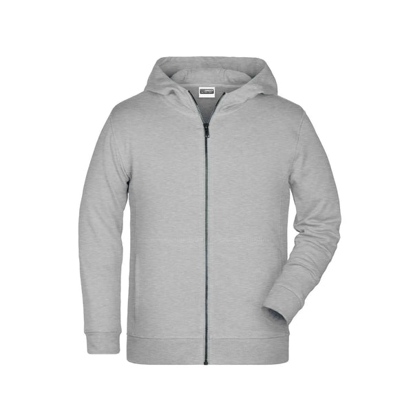 Felpa Childrens Zip cappuccio grigio / XS - personalizzabile con logo