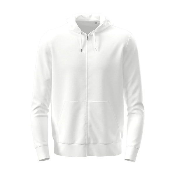 Felpa Classic Zip Unisex bianco / XS - personalizzabile con logo