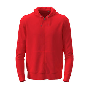 Felpa Classic Zip Unisex rosso / XS - personalizzabile con logo