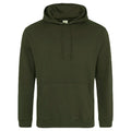Felpa College Hoodie combat green / XS - personalizzabile con logo