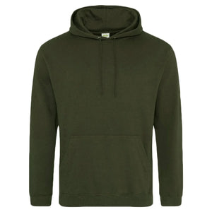 Felpa College Hoodie combat green / XS - personalizzabile con logo
