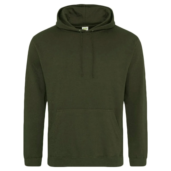 Felpa College Hoodie combat green / XS - personalizzabile con logo