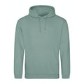 Felpa College Hoodie dusty green / XS - personalizzabile con logo