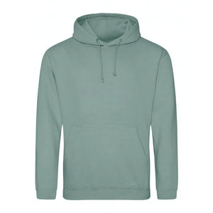 Felpa College Hoodie dusty green / XS - personalizzabile con logo
