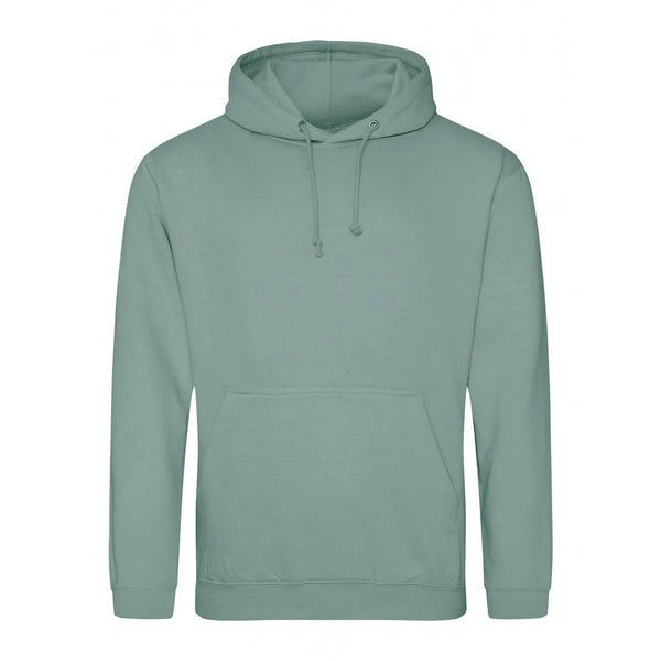 Felpa College Hoodie dusty green / XS - personalizzabile con logo