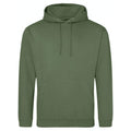 Felpa College Hoodie earthy green / XS - personalizzabile con logo