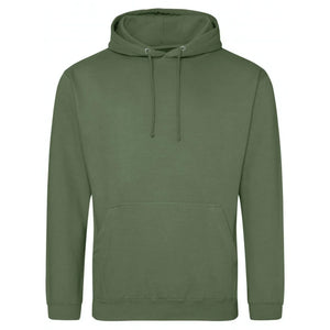 Felpa College Hoodie earthy green / XS - personalizzabile con logo