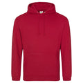 Felpa College Hoodie fire red / XS - personalizzabile con logo