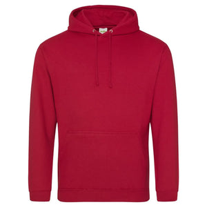 Felpa College Hoodie fire red / XS - personalizzabile con logo