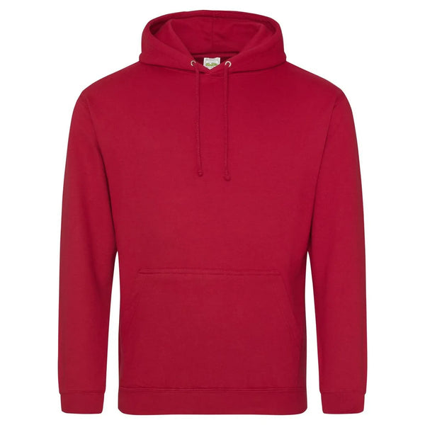 Felpa College Hoodie fire red / XS - personalizzabile con logo