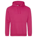 Felpa College Hoodie hot pink / XS - personalizzabile con logo