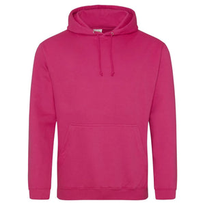 Felpa College Hoodie hot pink / XS - personalizzabile con logo