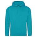 Felpa College Hoodie lagoon blue / XS - personalizzabile con logo
