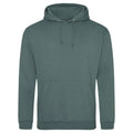 Felpa College Hoodie moss green / XS - personalizzabile con logo