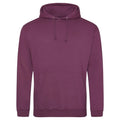 Felpa College Hoodie plum / S - personalizzabile con logo