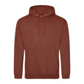 Felpa College Hoodie red rust / XS - personalizzabile con logo