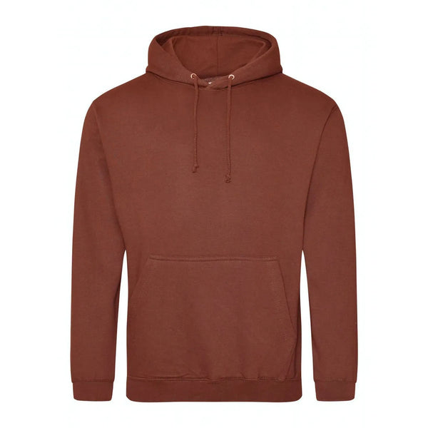 Felpa College Hoodie red rust / XS - personalizzabile con logo