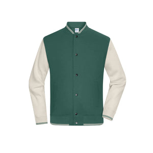 Felpa College- Unisex verde / XXS - personalizzabile con logo