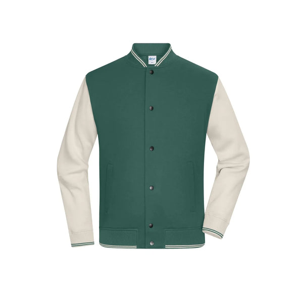 Felpa College- Unisex verde / XXS - personalizzabile con logo