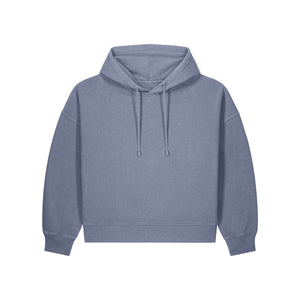 Felpa Con Cappuccio Donna Garment Dyed Stella Nora Vintage g. dyed blue grey / XS - personalizzabile con logo