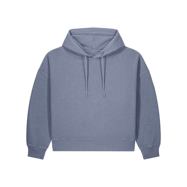 Felpa Con Cappuccio Donna Garment Dyed Stella Nora Vintage g. dyed blue grey / XS - personalizzabile con logo
