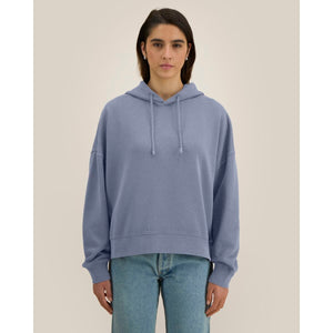 Felpa Con Cappuccio Donna Garment Dyed Stella Nora Vintage - personalizzabile con logo