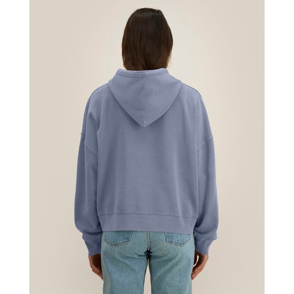 Felpa Con Cappuccio Donna Garment Dyed Stella Nora Vintage - personalizzabile con logo