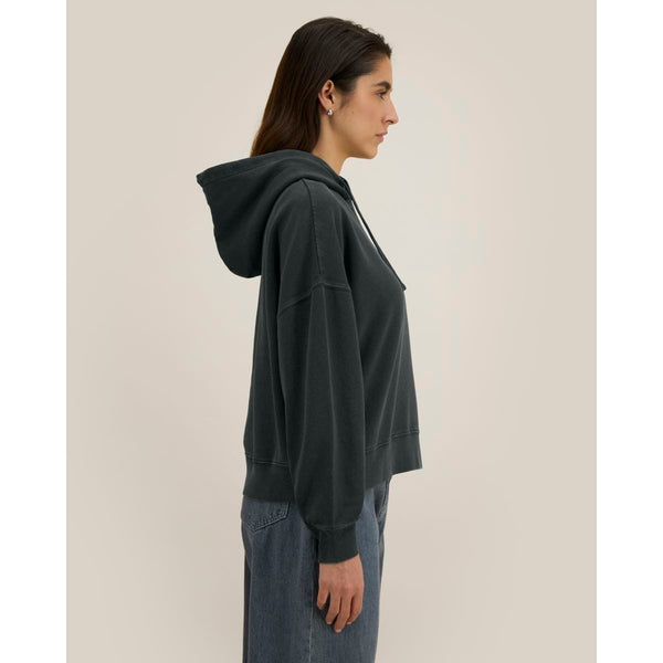 Felpa Con Cappuccio Donna Garment Dyed Stella Nora Vintage - personalizzabile con logo