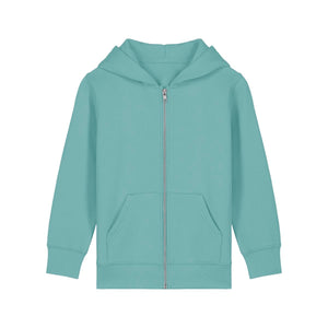 Felpa Con Cappuccio E Zip Bambino Iconic Mini Cultivator 2.0 teal monstera / 3-4/98-104cm - personalizzabile con logo