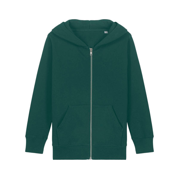 Felpa Con Cappuccio E Zip Bambino Iconic Mini Cultivator 2.0 verde / 7-8/122-128cm - personalizzabile con logo