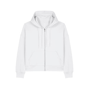 Felpa Con Cappuccio E Zip Donna Iconic Stella Ida bianco / XS - personalizzabile con logo