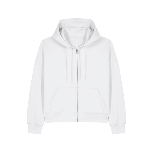 Felpa Con Cappuccio E Zip Donna Iconic Stella Ida bianco / XS - personalizzabile con logo