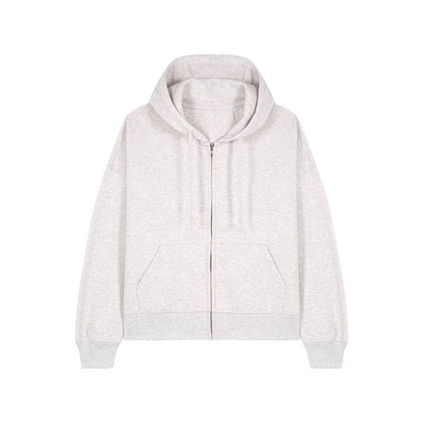 Felpa Con Cappuccio E Zip Donna Iconic Stella Ida grigio / XS - personalizzabile con logo