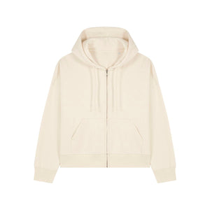 Felpa Con Cappuccio E Zip Donna Iconic Stella Ida natural / XS - personalizzabile con logo
