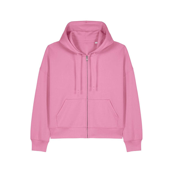 Felpa Con Cappuccio E Zip Donna Iconic Stella Ida rosa / XS - personalizzabile con logo